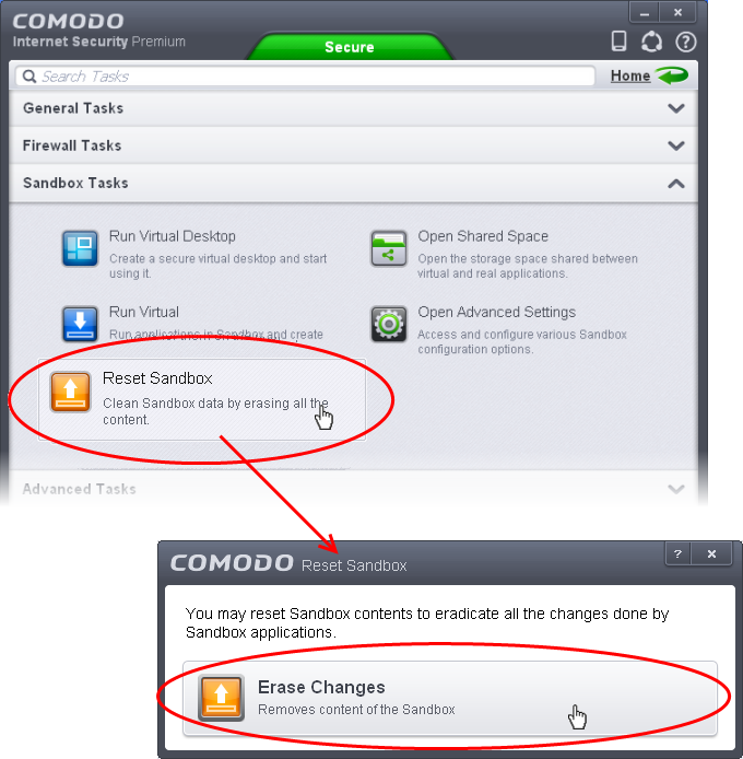Reset Sandbox, Sandbox Computer Security, Network Access